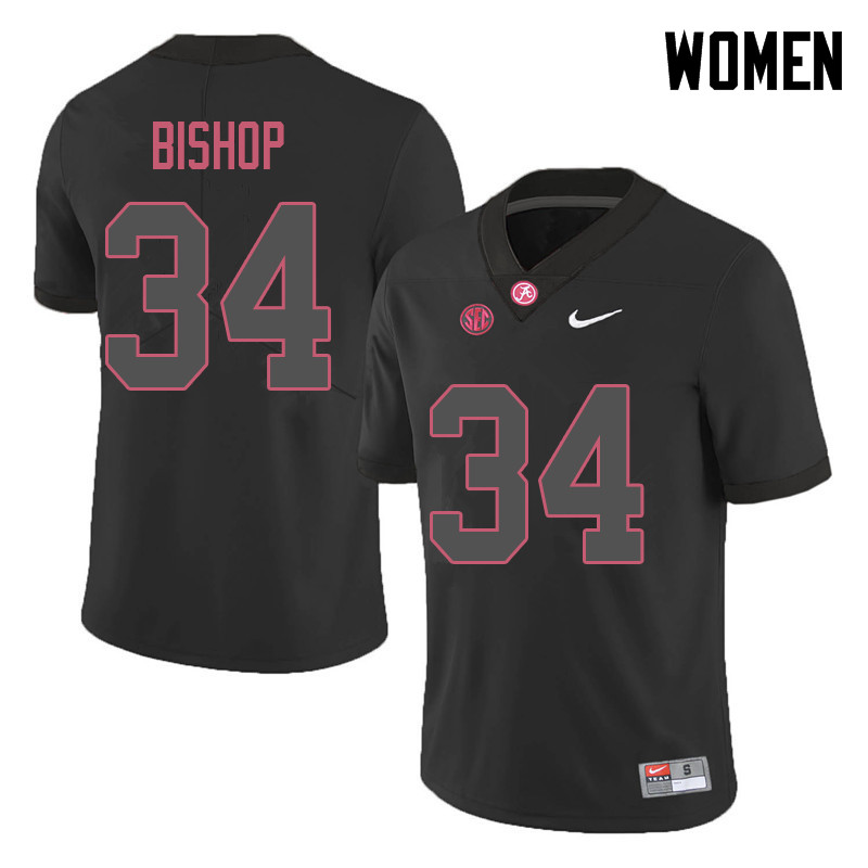 Women #34 Brandon Bishop Alabama Crimson Tide College Football Jerseys Sale-Black